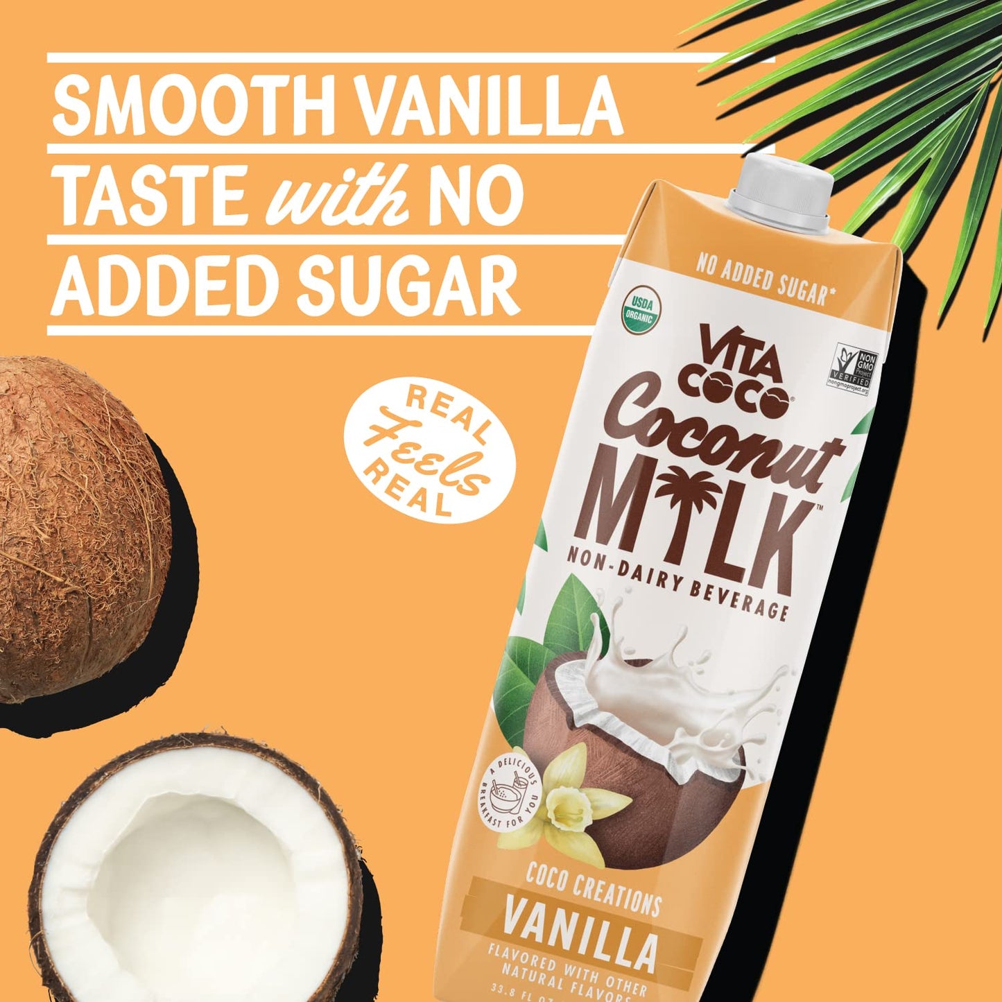 Vita Coco Vanilla Organic Coconut Milk, Plant Based, Dairy Free Milk Alternative - Gluten Free, Soy Free, and Unsweetened - Perf