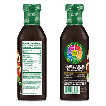 Walden Farms Balsamic Vinaigrette - Calorie-Free, Gluten-Free, Low Carb, Keto-Friendly, Vegan, Sugar-Free, Dressing With Classic