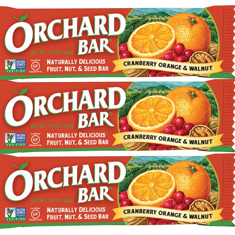 Orchard Bars Non-Gmo Fruit & Nut, Cranberry Orange Walnut, 1.4 Oz, 12 Count, Pack Of 9