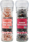 Soeos Spice Seasoning Set Of 2, 3.5Oz(150G), With Integrated Grinders, Salt And Pepper Grinder Set, Pure And Fresh Perfect For Bbq Seasoning Gift Set, Grilling Spice, Herb, Spice & Seasoning Gifts
