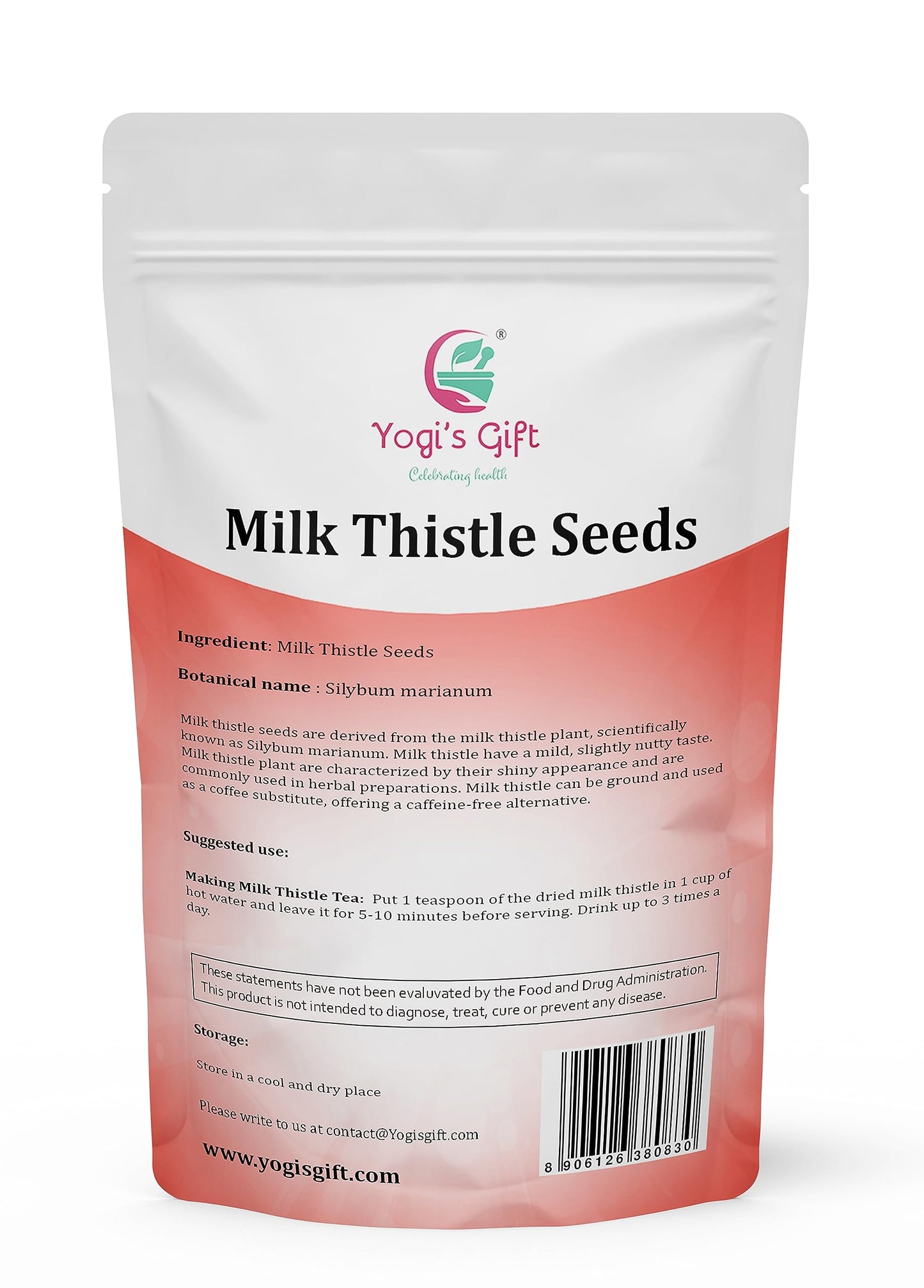 Milk Thistle Tea (Seeds) 1 Lb | Promotes Liver Health | Loose Bulk Bag | By Yogi'S Gift