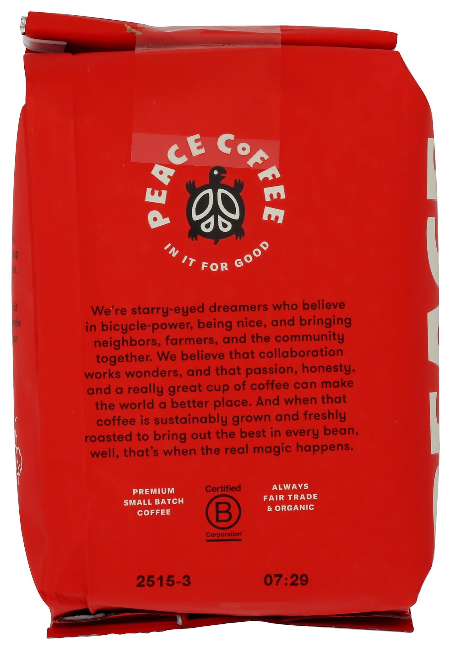 Peace Coffee Organic Morning Glory Blend, 12 Oz