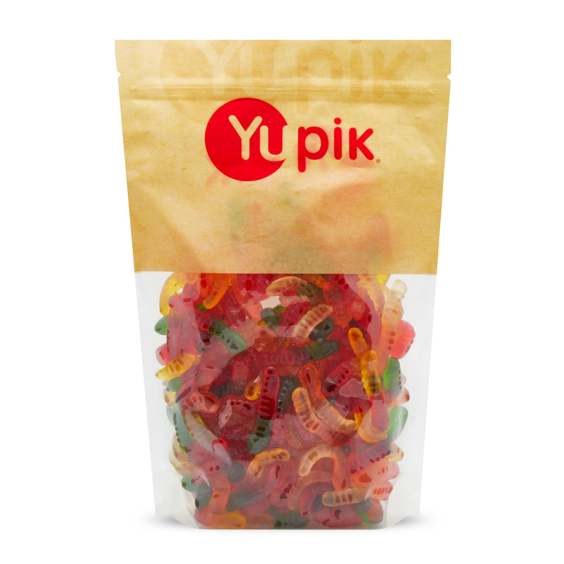Yupik Mini Gummy Worms, 2.2 lb (35.2 oz), Pack of 6, Gluten-Free, Dual-Colored, Fruity Flavors, Soft & Chewy, 2'' Gummies, Fun T
