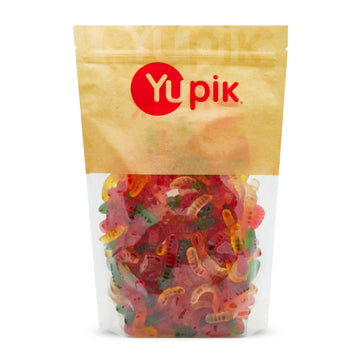 Yupik Mini Gummy Worms, 2.2 lb (35.2 oz), Pack of 6, Gluten-Free, Dual-Colored, Fruity Flavors, Soft & Chewy, 2'' Gummies, Fun T