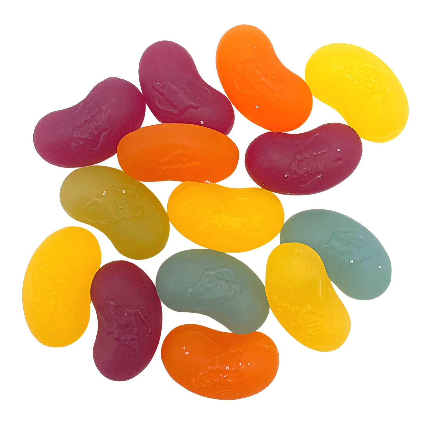 Needzo Vegan Jelly Bean Shaped Jumbo Gummy Candy, 3.5 oz Pack of 2, Orange & Blue Gourmet Treats for Sharing