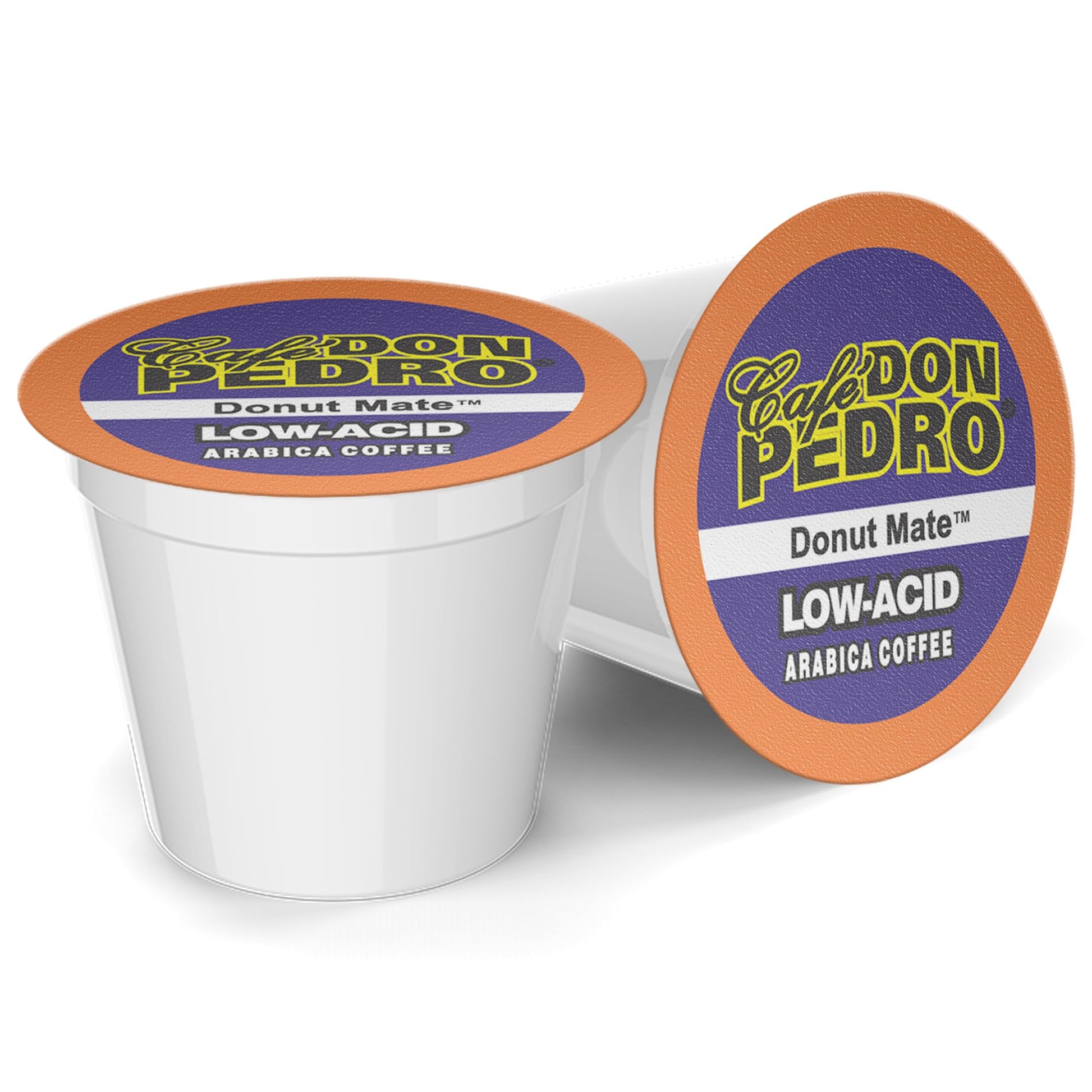 Cafe Don Pedro Donut Mate - Low Acid Coffee K Cups For Sensitive Stomach, 100% Natural Arabica, Light & Medium-Light Roast, Impr