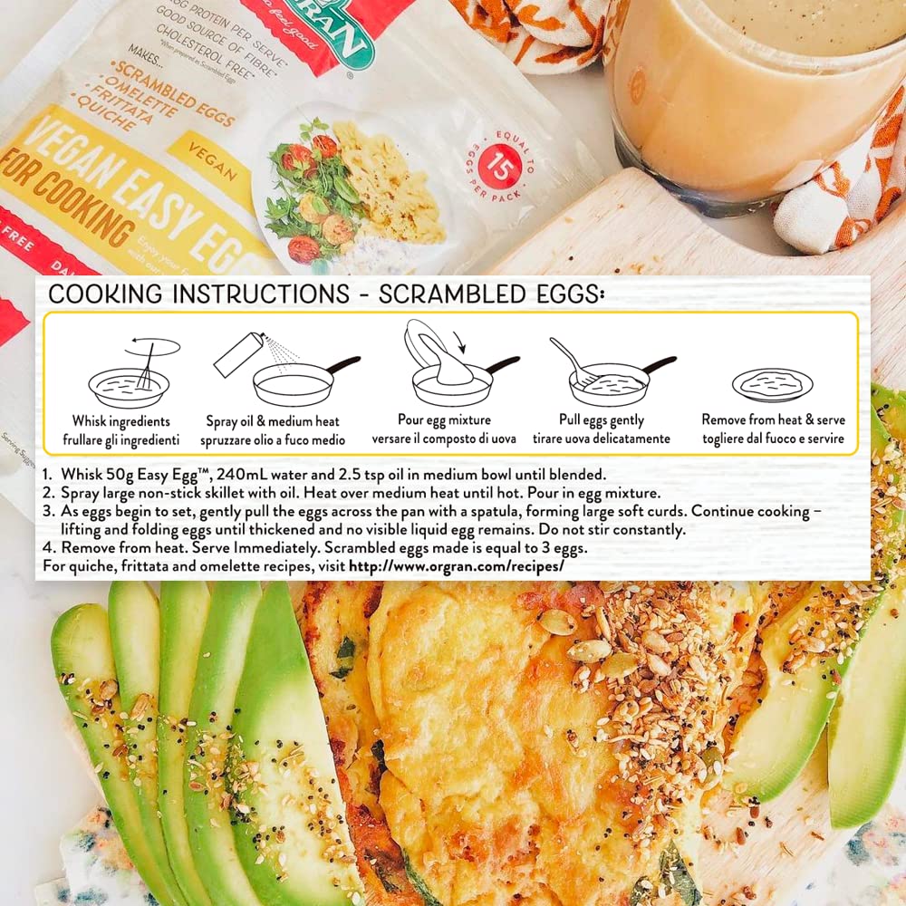 Orgran Vegan Easy Egg ( Gluten Free , Wheat Free, Egg Free, Dairy Free, Yeast Free, Vegan, Low Sat. Fat , Good Source of Fiber,