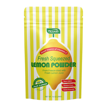 Talcufon Freshly Squeezed Lemon Powder 10 Oz, Just Cold Pressed, Freeze Dried Lemon Juice Powder No Added Sugar, Gluten Free, No