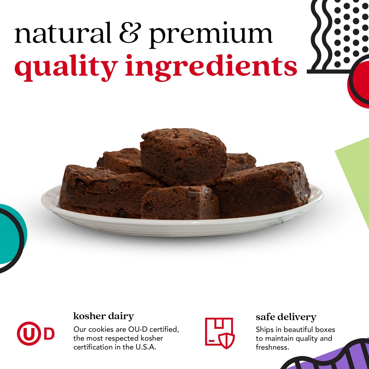 Davids Cookies Chocolate Chip Brownies In Sweet Sampler Tin – Decadent, Fudgy Brownies Packed With Chocolate Chips – Freshly Baked Gourmet Brownie Gift – Bakery Dessert Gift For All Occasions