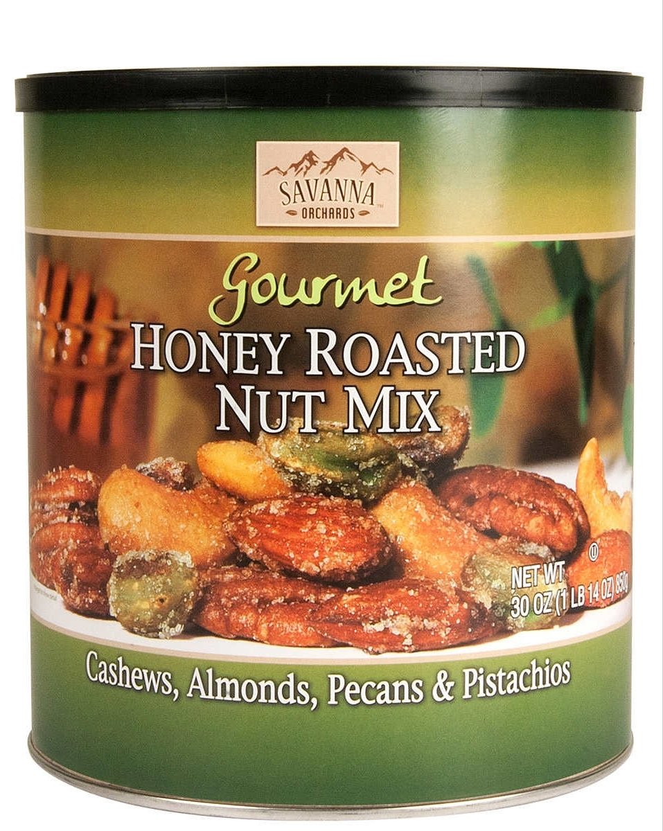 Savanna Orchards Gourmet Honey Roasted Nut Mix with Pistachios, 30 Ounce