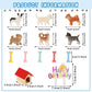 Chunful 18-Piece Dog Cake Topper Set, Plastic Puppy Figurines, Dog Bone & Kennel Decorations, Vivid Style, White/Black/Brown