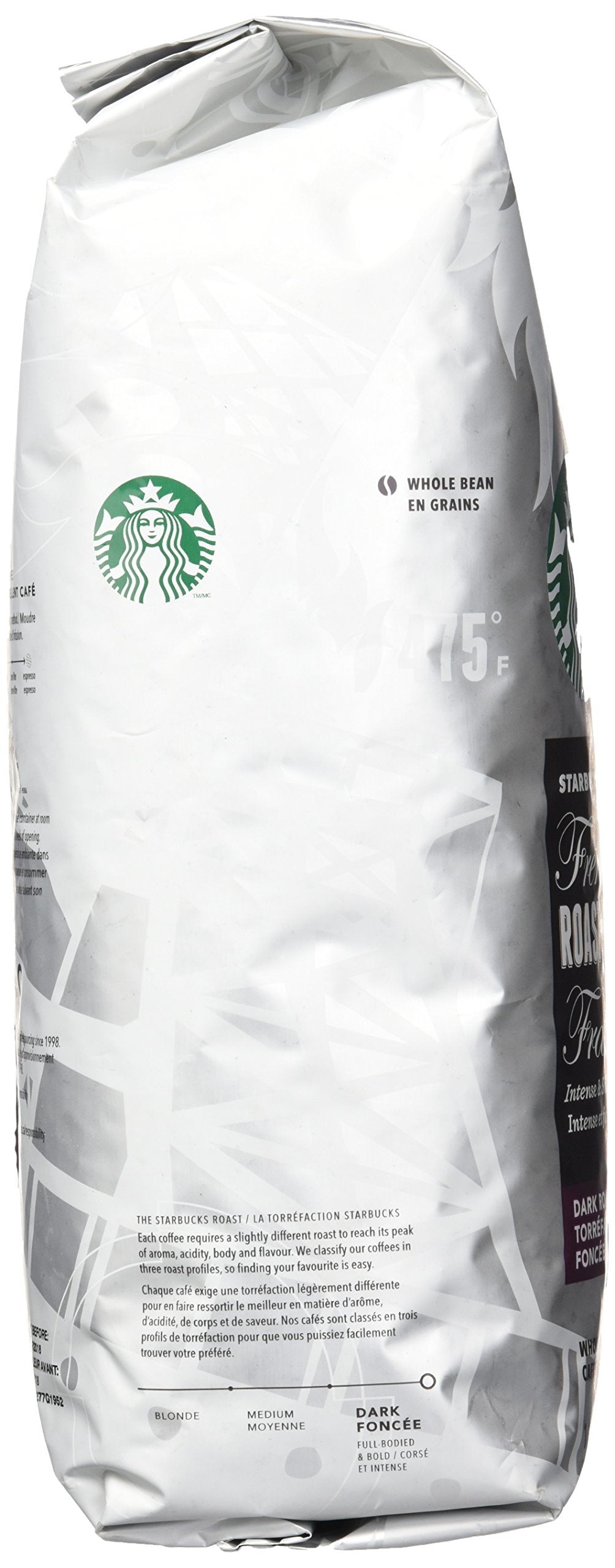 2 Packs Of 40 Oz Starbucks French Roast Whole Bean Coffee = 2 X 40 Oz = 80 Oz