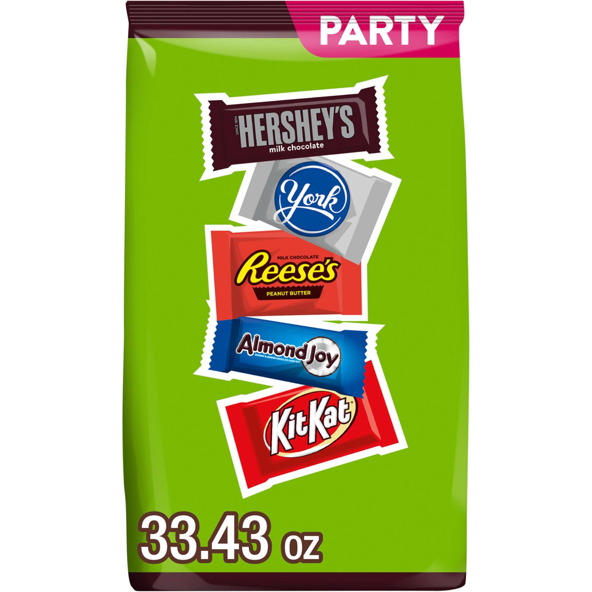 Hershey Assorted Chocolate Flavored Snack Size, Candy Party Pack, 33.43 oz