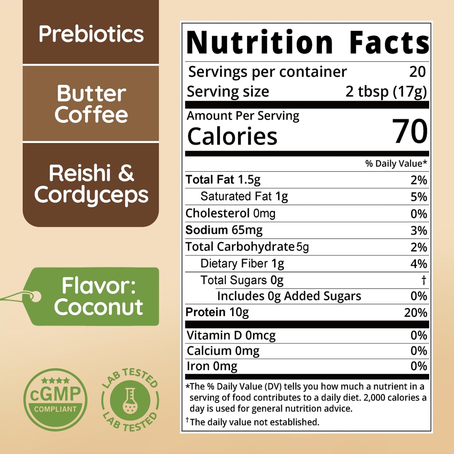 Veltracha Grass Fed Whey Protein Coffee - 10g Protein, 0g Sugar, 12 Ounce