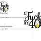 40Th Birthday Cake Topper, Hello 40,Fabulous Forty Years Birthday Cake D  Cor, Cheers To Dirty 40Th Birthday Anniversary Party D