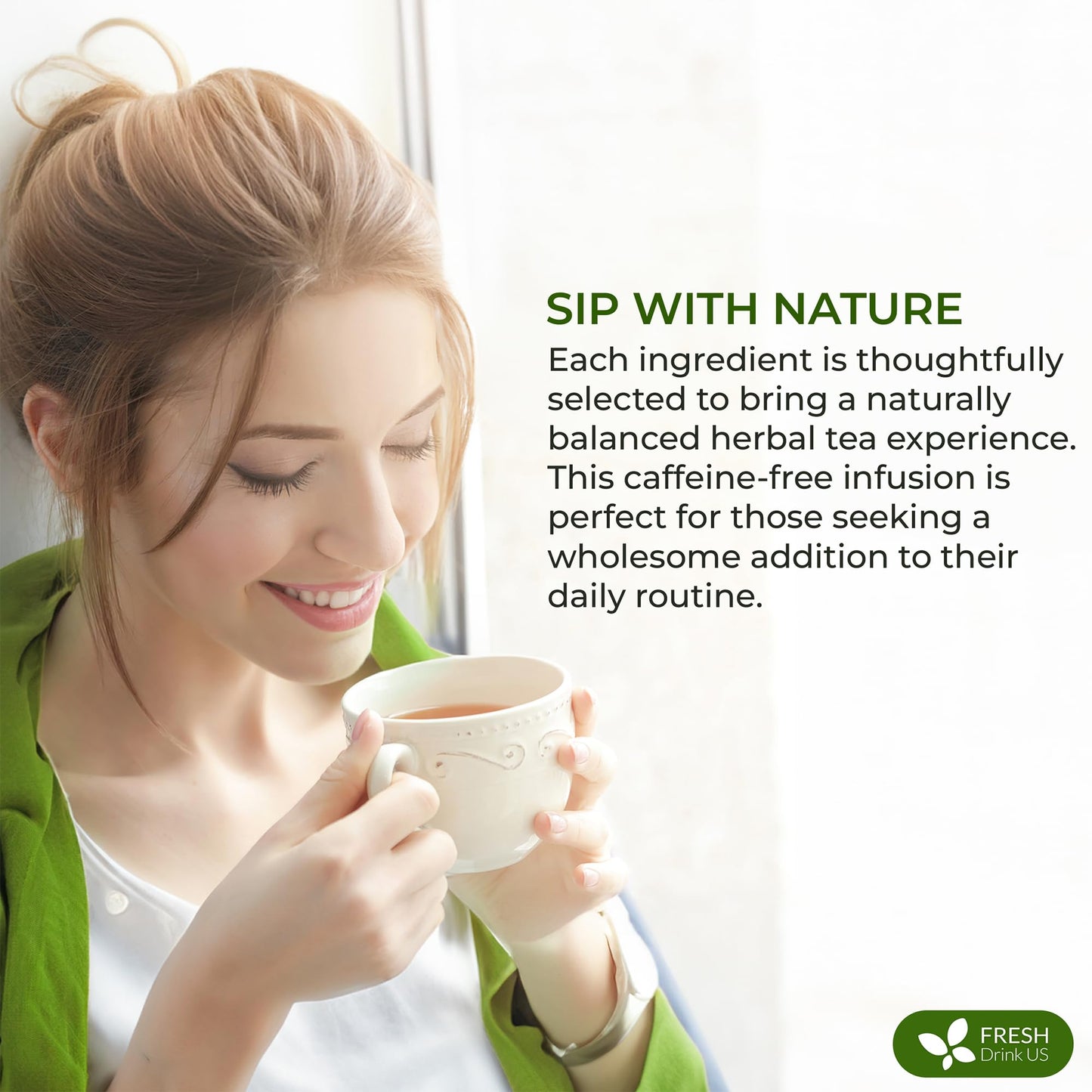 FreshDrinkUS  enhanced 30 Tea Bags Glucose Functional Tea - Herbal Blend with Gymnema  Cinnamon  Bitter Melon  Tulsi & More -- Caffeine-Free. Sugar-Free. Gluten-Free. Vegan