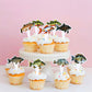 Cyodoos 24Pcs Fish Cupcake Toppers Go Fishing Theme Decorations Baby Shower Boys Girls Happy Birthday Party Tropical Party Cake
