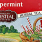 Celestial Seasonings Herbal Tea, Peppermint, Pack of 4, 20 Count