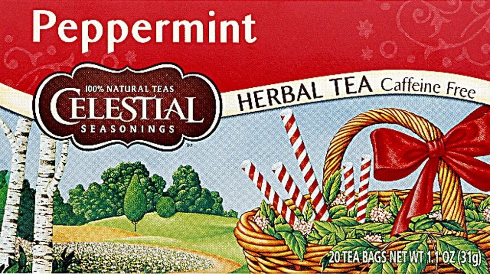 Celestial Seasonings Herbal Tea, Peppermint, Pack of 4, 20 Count