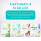 Aiya Japanese Sweetened Matcha Powder to Go Sticks - Ceremonial Grade, Vegan-Friendly, Gluten-Free - 8 Individually Packed Singl
