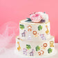 40Pcs Edible Animal Cupcake Toppers Edible Wafer Paper Flower Cupcake Picks Baby Shower Baby Girl Boy Birthday Party Drink Toppe