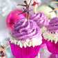 Sanding Sugar Edible Pink Glitter Stars Mix, Edible Purple&Pink Sugar Sprinkles For Cake Decorating, Sparkling Edible Pink Sandi