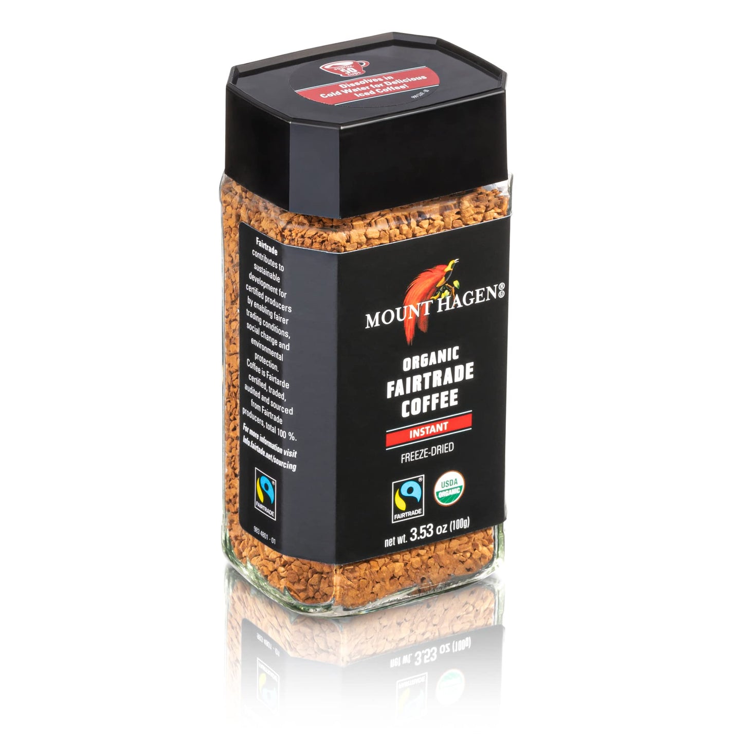 Mount Hagen 3.53oz Organic Freeze Dried Instant Coffee - 12 pack | Eco-friendly Coffee Made From Organic Medium Roast Arabica Be