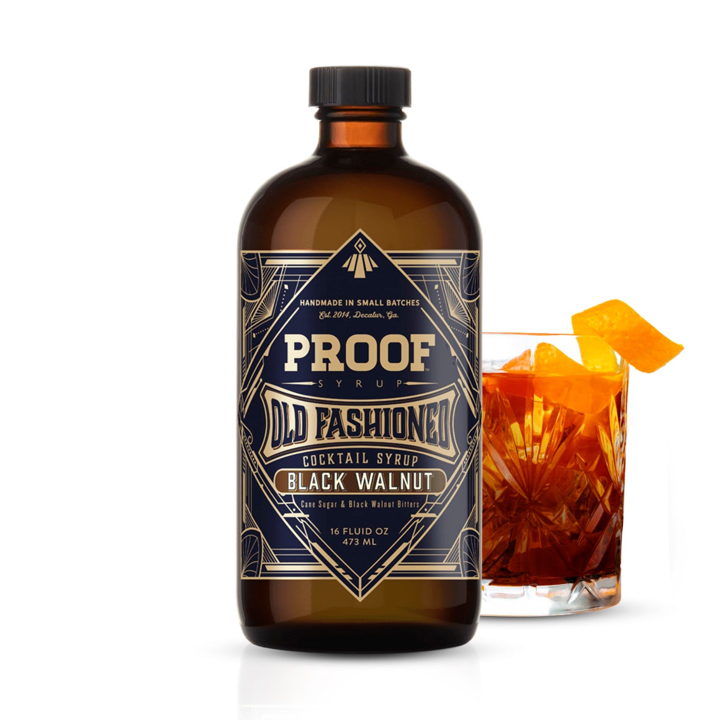 PROOF SYRUP Old Fashioned Cocktail Mix - Black Walnut Flavor - 16oz Bottle