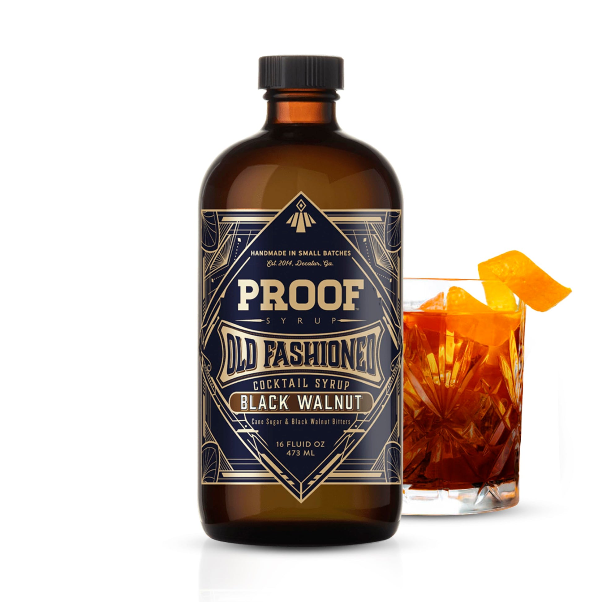 PROOF SYRUP Old Fashioned Cocktail Mix - Black Walnut Flavor - 16oz Bottle
