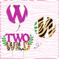 Two Wild Birthday Decorations For Girl - Two Wild Cake Topper, Animal Print Cupcake Toppers, 31 Pcs Jungle Safari Animal Cake De