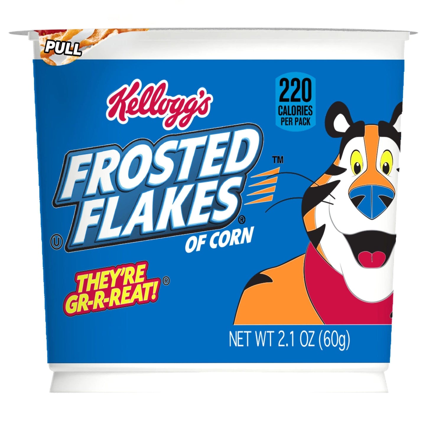 Kellogg s Frosted Flakes Breakfast Cereal Cups, 8 Vitamins and Minerals, Kids Snacks, Original, 25.2oz Case (12 Cups)