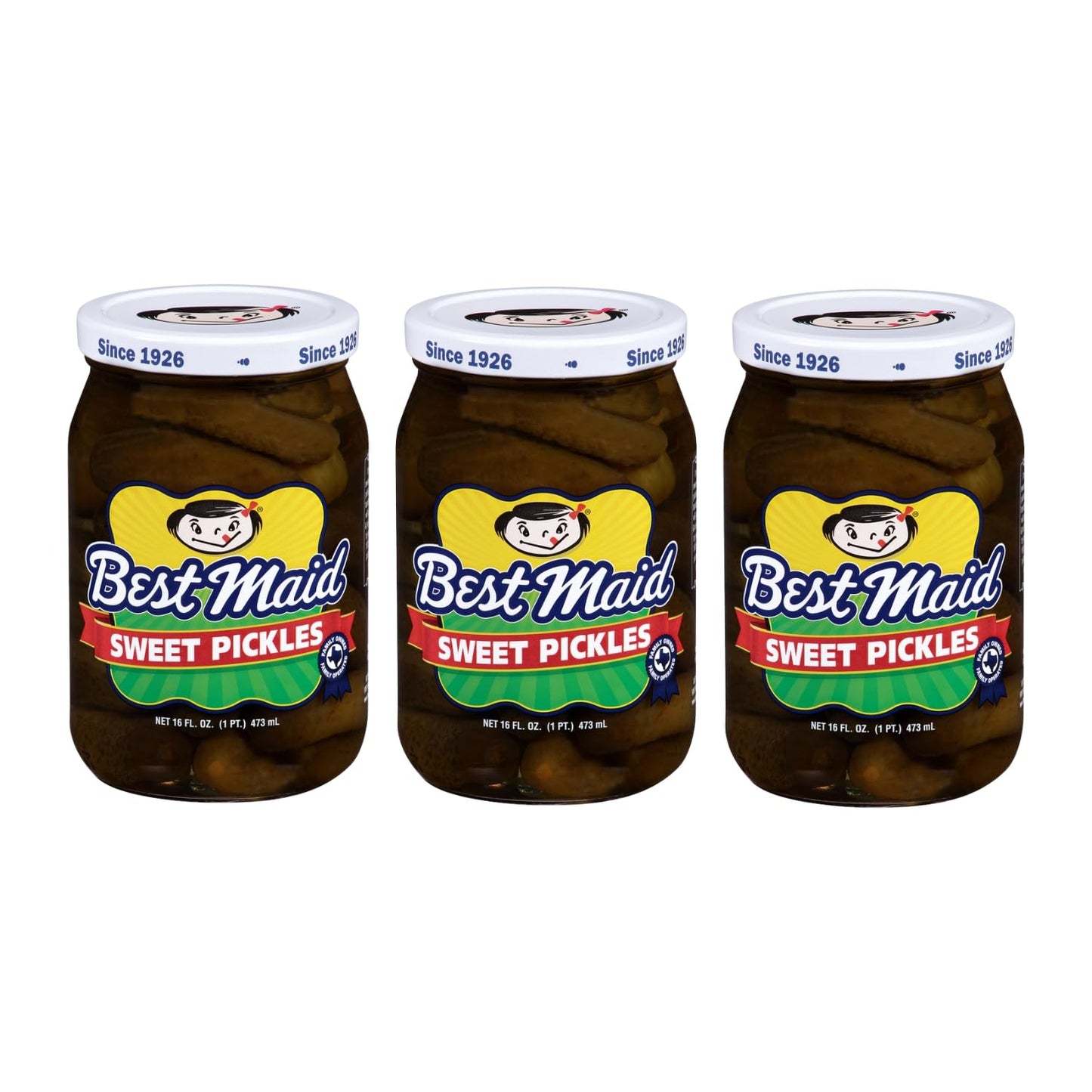 Best Maid Pickles - 9-Item Assortment of Dill, Sweet, Bread & Butter, Okra, and Specialty - 3 or 6 Packs (3 Pack, Whole Sweet)