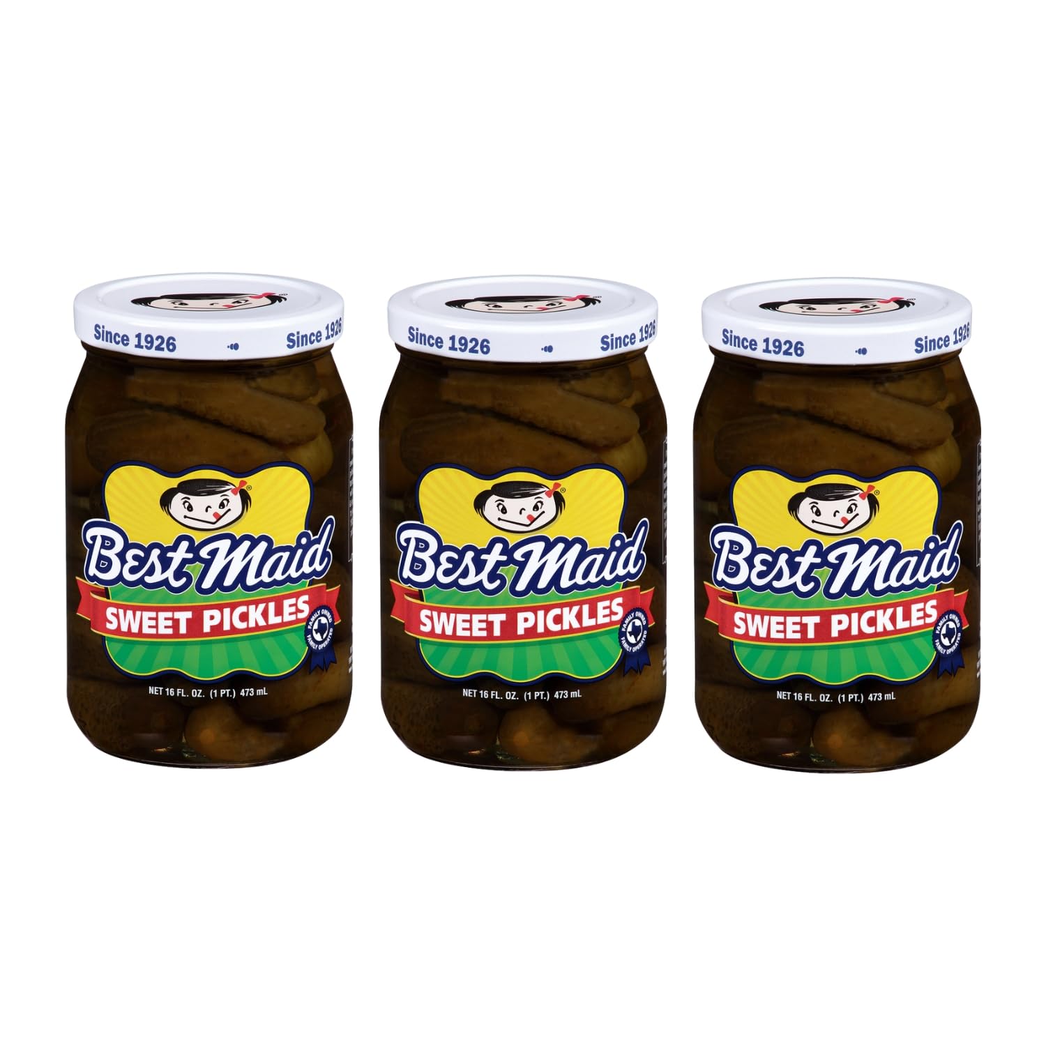 Best Maid Pickles - 9-Item Assortment of Dill, Sweet, Bread & Butter, Okra, and Specialty - 3 or 6 Packs (3 Pack, Whole Sweet)