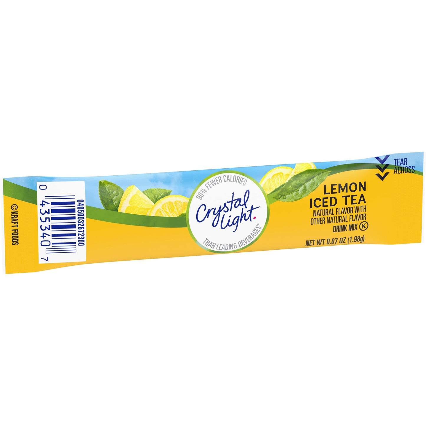 Crystal Light Sugar-Free Lemon Iced Tea On-The-Go Powdered Drink Mix 10 Count, Pack Of 1