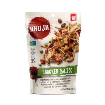 BHUJA Majans Gluten Free Snack NonGMO No Preservatives Vegetarian Friendly No Artificial Colors or Flavors, Cracker Mix, 7 Ounce