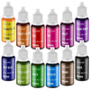 Cherrysea Food Coloring Set - 12 Vibrant Liquid Dyes for Baking & Decorating - 0.35 Fl Oz (10 ml) Bottles - Lemon Yellow, Sunset Yellow, Grass Green, Violet