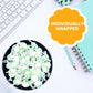 Laetafood Arcor Spearmint Starlights Discs Individually Wrapped Hard Candy - 1 Pound Bag
