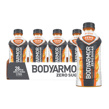 Bodyarmor Zero Sugar Orange, Sugar Free Sports Drink - Low-Calorie Hydration - Natural Flavors With Potassium Packed Electrolyte