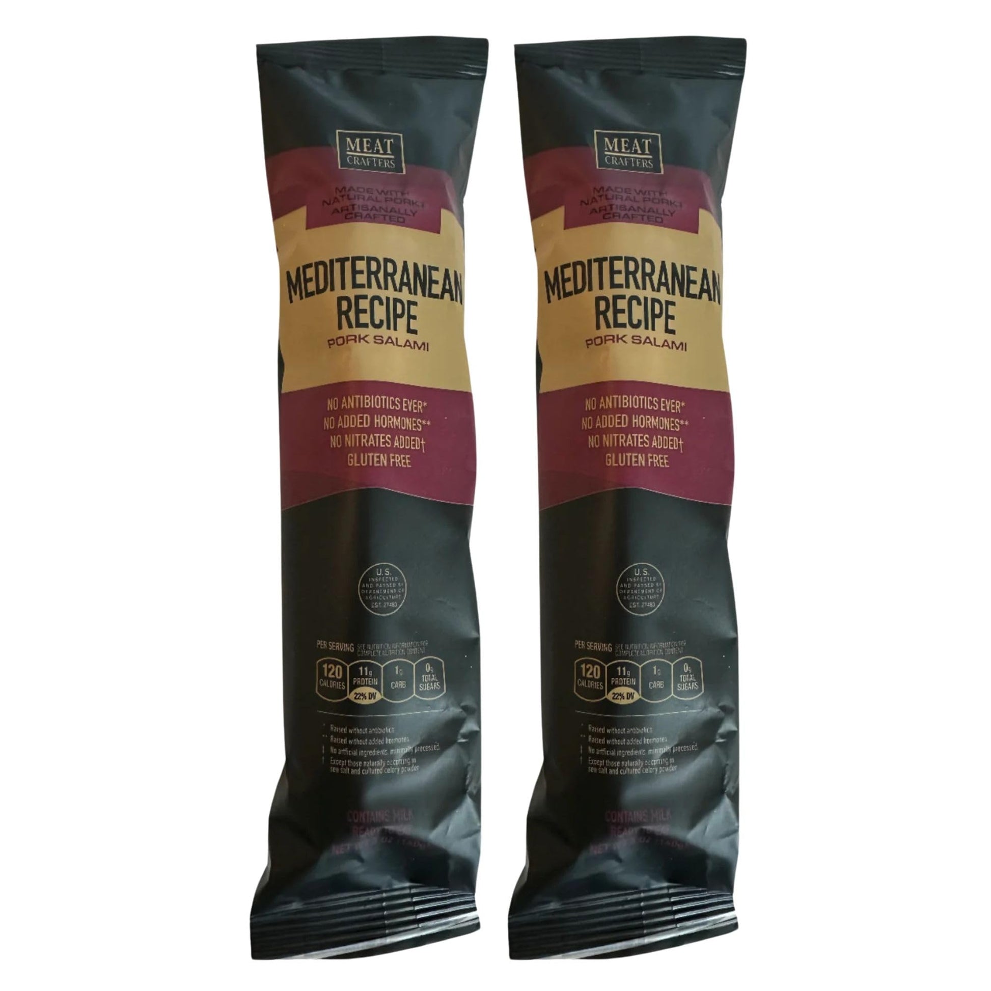 Meat Crafters Dry Cured Mediterranean Recipe Meat, All Natural, Antibiotic Free, 5oz (2-Pack)