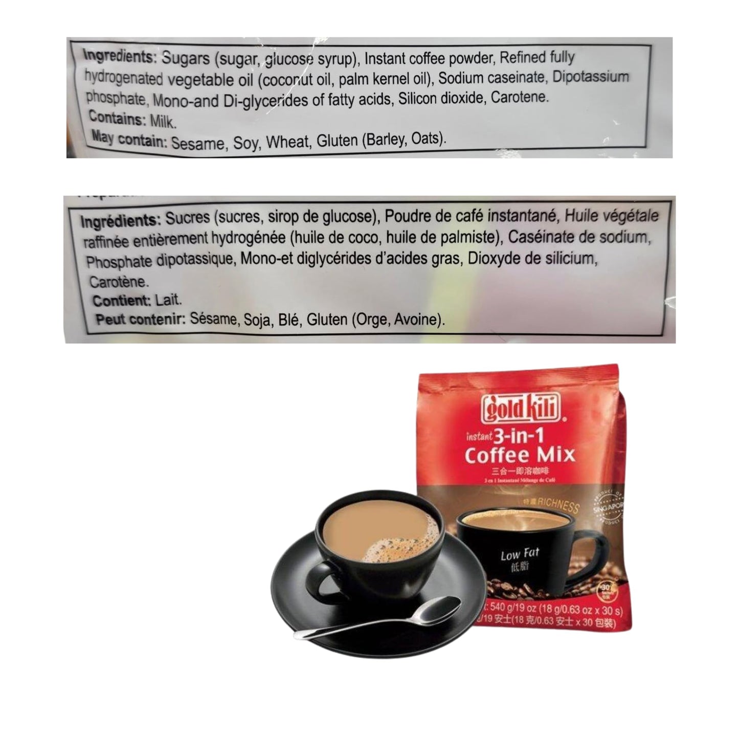 Gold Kili Rich Coffee Mix 3 In 1, 30 -Count