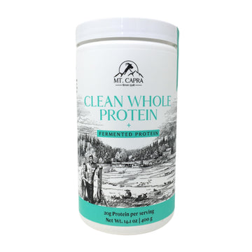 Mt. Capra Clean Whole Protein + Fermented Protein | Easy to Digest Whey and Casein Protein from Grass-Fed Goats | 20 g Protein p