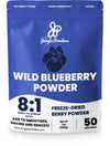 Jungle Powders Wild Blueberry Powder 7 Ounce Bag, Nordic Freeze Dried Blueberries No Sugar Added for Smoothie, Additive and Fill