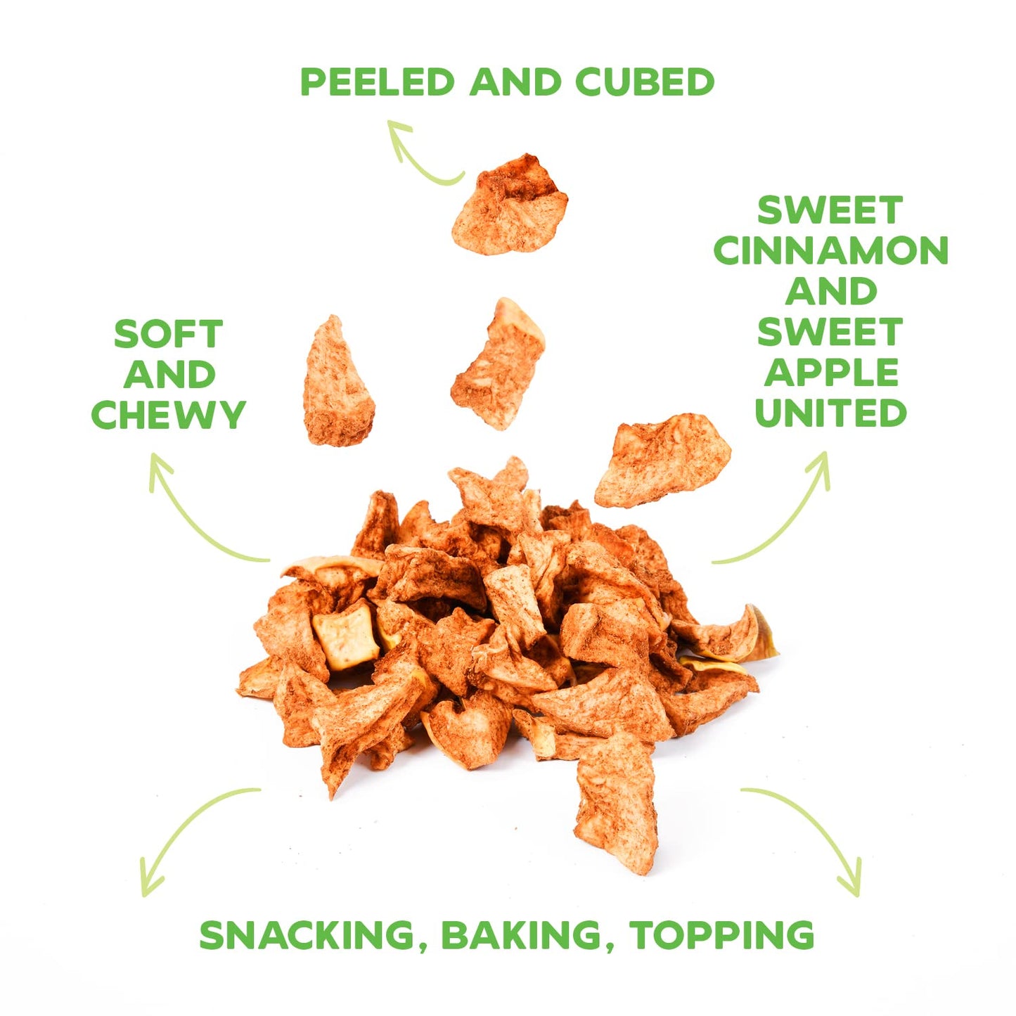 Drybox Dried Cinnamon Apple Cube 12 Snack Packs, No Sugar Added Dried Apples With Sweet Cinnamon | Non-Gmo Gluten Free Paleo Ket