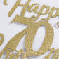 Palasasa Gold Happy 70Th Birthday Cake Topper - 70Th Anniversary Cake Topper Party Decorations (70Th)