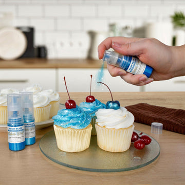 Tinker Dust - Neon Blue (4G 1X Mini Pump) Edible Glitter For Desserts, Beverages, Cupcakes, Cake Pops And Cookies By Bakell