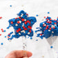 Bakerpan July 4Th Sprinkles For Cake Decorating - Star Confetti 4 Ounces - Independence Day Red, White & Blue Edible Confetti Sp