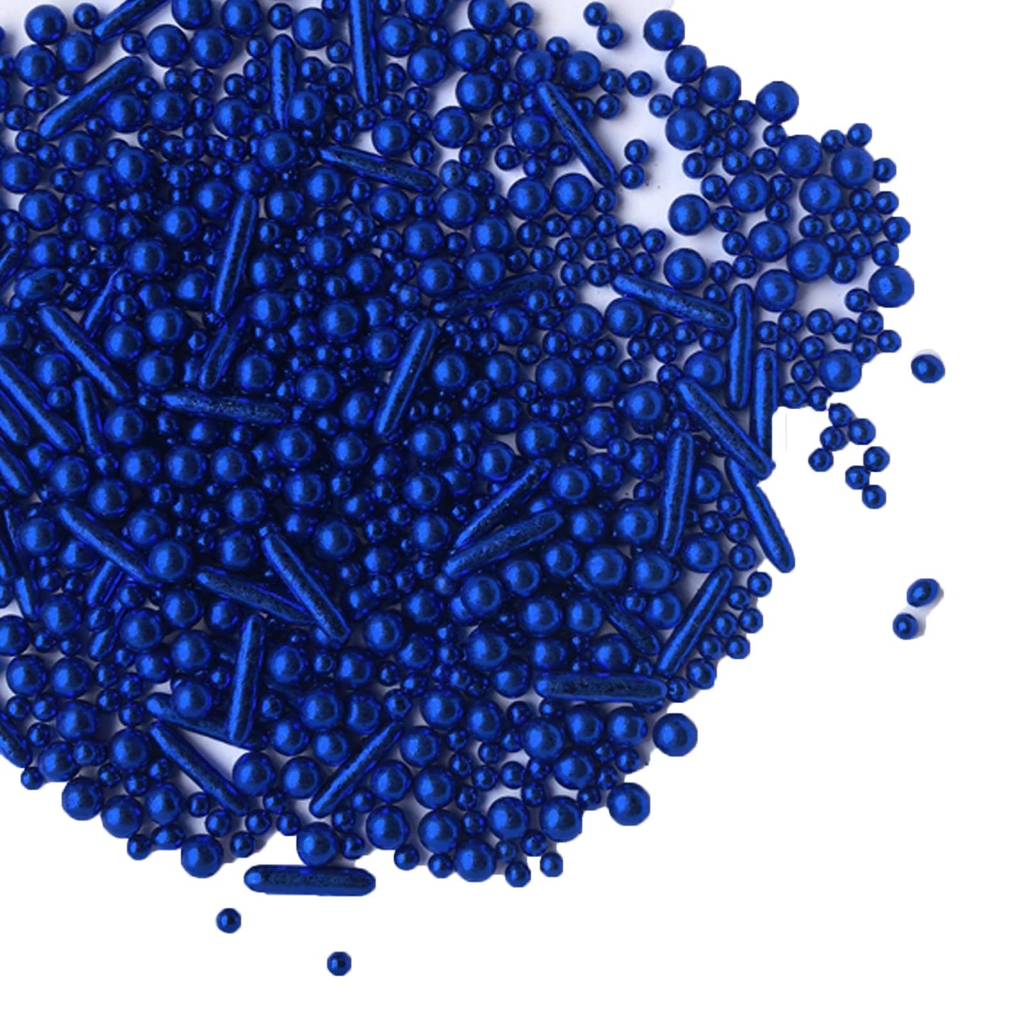 Sprinkles Blue Pearl Sugar Candy Mix Size Baking Cake Decorations Cupcake Toppers Celebrations Shaker Jar Wedding Shower Party (