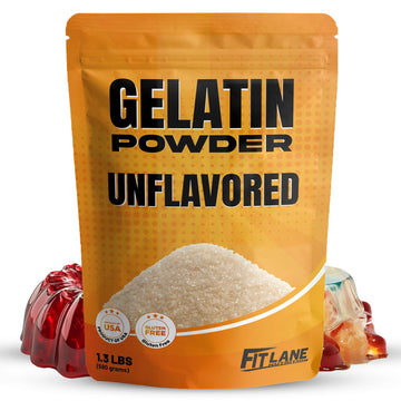 Gelatin Powder Unflavored 1.3 lbs Bulk Bag - Gelatina Sin Sabor en Polvo - Product of USA - Perfect for Desserts  Baking & Cooking - Supports Hair  Skin & Nails