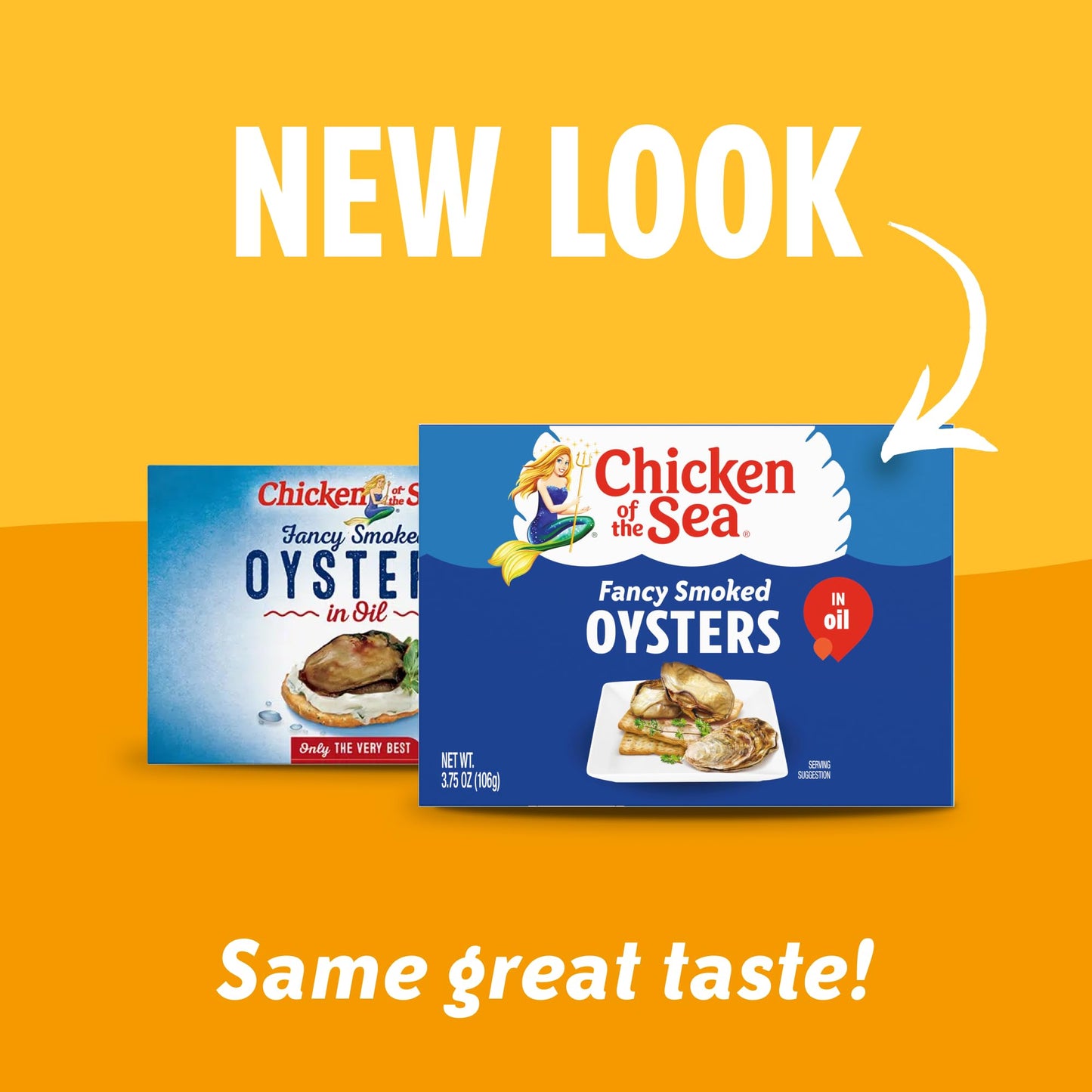 Chicken of the Sea Smoked Oysters in Oil, Canned, 3.75-Ounce Cans, Pack of 18