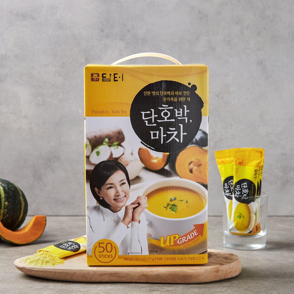 Damtuh Korean Sweet Pumpkin And Yam Tea Powder Drink 50 Count (Pack Of 1)
